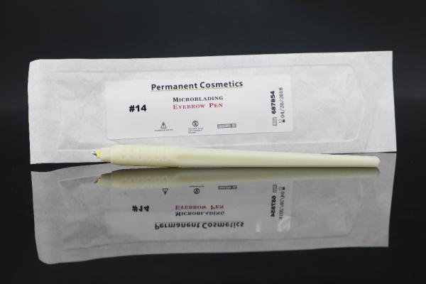 White Microblading Disposable Eyebrow Pen For Training / Permanent Makeup