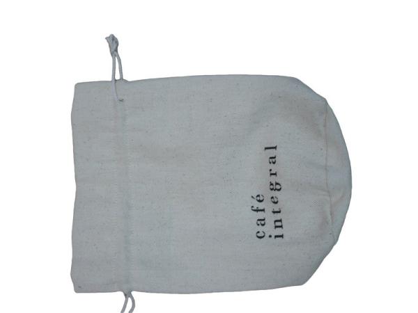 Promotional Café Natural Twill Plain Natural Drawstring Cotton Bag Reusable For
