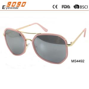 Wholesale Hot selling metal sunglasses with UV 400 protection lens,suitable for women from china suppliers