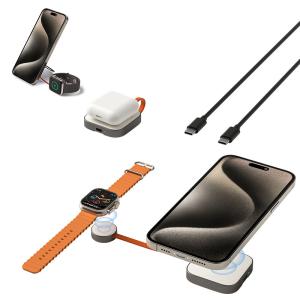 Wholesale Magnetic Iphone Wireless Charger Square Portable 2 In 1 Magsafe Charger from china suppliers