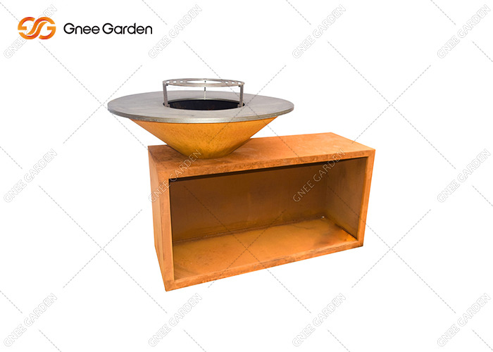 Outdoor Cooking Bbq Grill Garden Patio Corten Steel Outdoor Bbq Grills