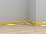 0.8mm Aluminum Skirting Board Brushed Kitchen Cabinet Flat Skirting Board