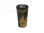 Holiday Black Wine Gift Oval Tin Box , Aluminum Tins With Lids HACCP