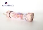 High Durability Plastic Cylinder Packaging Tubes With Pink Hard Paper Covers