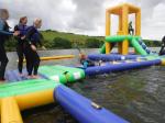 Lake Floating Inflatable Water Park / Inflatable Water Games For Adults And Kids
