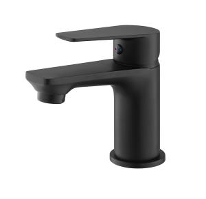 Wholesale Matte Black Bathroom Sink Faucet Single Lever Polished Hot And Cold Wash Basin Taps from china suppliers
