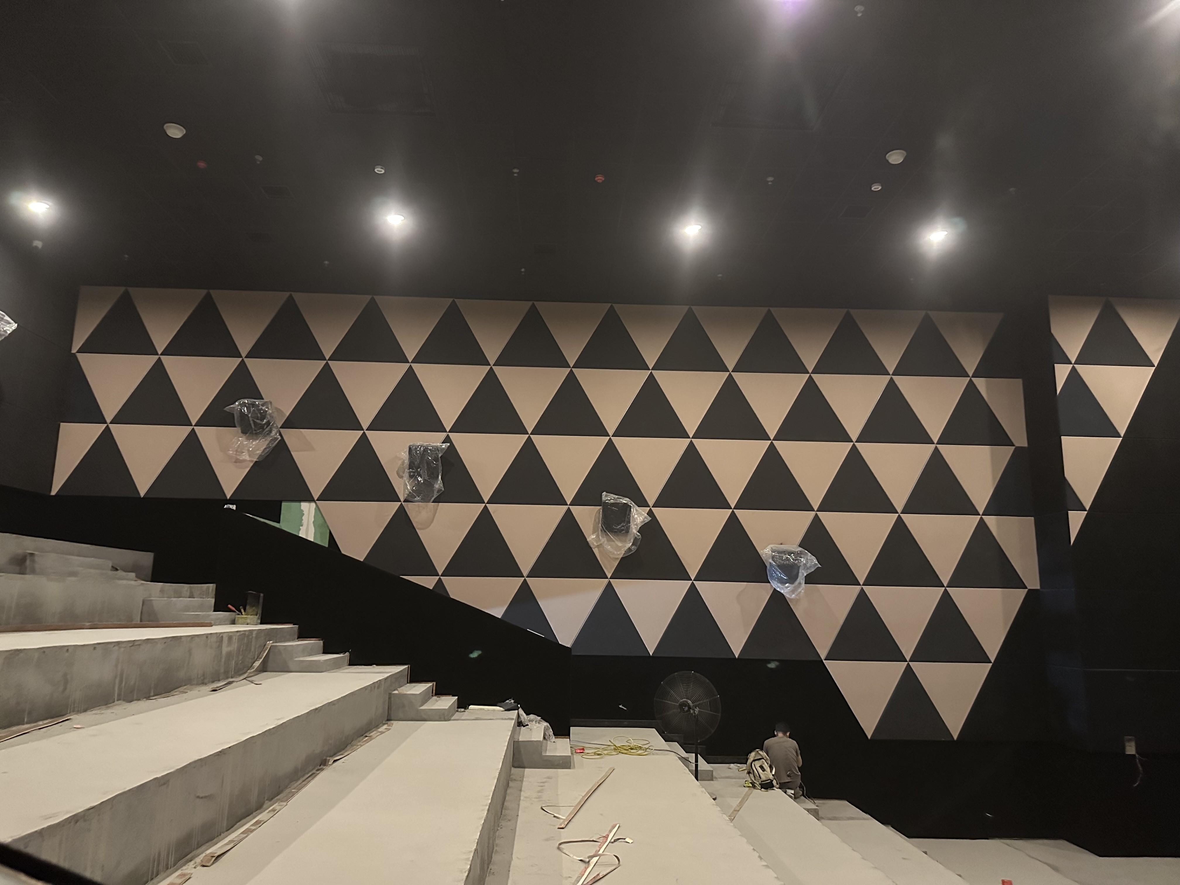 Sound Absorbing DIY PET Acoustic Wall Panel Sound Proofing Polyester Fiber For Cinema Office