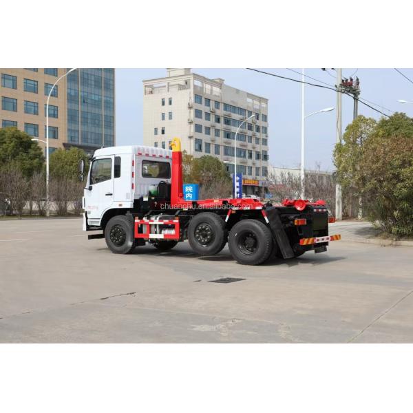 0320 Dimensions 10 Wheels Garbage Collection Truck 18ton 2ton Trash Bin Cleaning Truck Swing Arm Garbage Truck With 25ton Crane