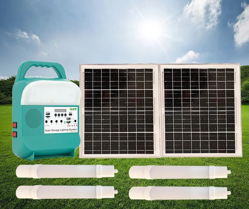 Offgrid Solar Home Light System Portable 128WH Home Lighting Phone Charging