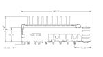 2149730-4 SFP+ Cage 1x4 Port With Heat Sink 16 Gb/s Press-Fit Through Hole