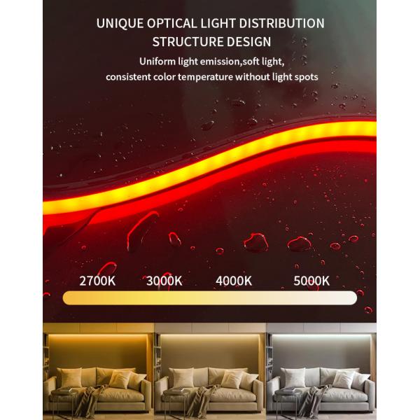 Full Black Neon Flex LED Strip 16*16 LED Neon Flex Warm White IP67 Waterproof