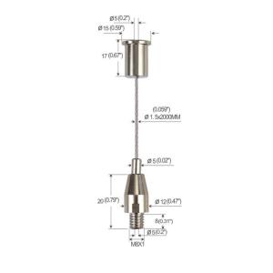 Wholesale Flexible Size Steel Wire Hanging Systems For Lighting Fixture YW86002 from china suppliers