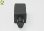 Luxury Matte Black Square Empty Glass Pump Bottles 120ml For Body Serum