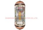 1000kg Hairline Steel Semicircular Three Sides Glass Panoramic Elevator