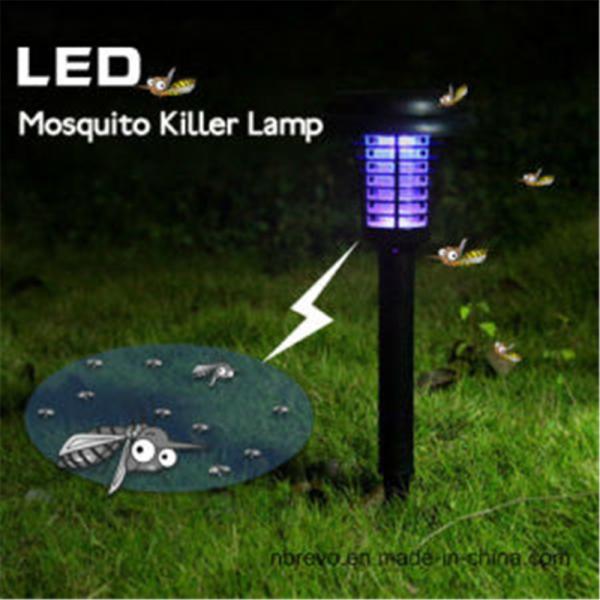 LED/UV Radiation Outdoor Stake Landscape Fixture Solar Powered Light, Mosquito and Insect Bug Zapper for Gardens, Pathways, and Patios