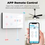 Tuya WiFi Smart Light 4 gang Switch Ceiling Fan Speed Control​​ Timer Voice