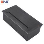 Aluminum Alloy cable management flip up emdded desk hidden socket with brush