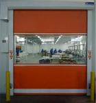 Electric PVC Fast Rolling Shutter Door Wind Resistance For Logistic Warehouse