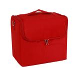 Professional Beauty Bag With Zipper Makeup Train Case With Shoulder Strap