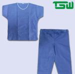 Blue 70gsm SPP Disposable Nonwoven Scrub Suits For Operating Room