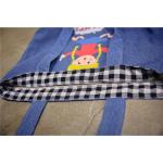 Playful denim shoulder bag printing canvas bag large capacity Meng Mei casual
