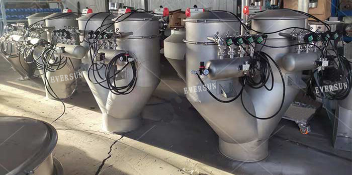 PLC Controlled Twin Continuous Vacuum Conveyor Systems For Graphite Carbon Powder