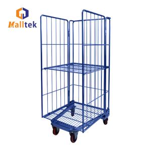 Wholesale Heavy Duty Merchandiser 3 Doors Logistic Trolley Supermarket Transport Roll Container from china suppliers