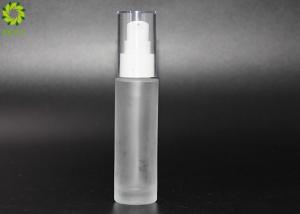 Wholesale Frosted Moisturizer Glass Bottle , Round Essence Oil Empty Glass Pump Bottles from china suppliers
