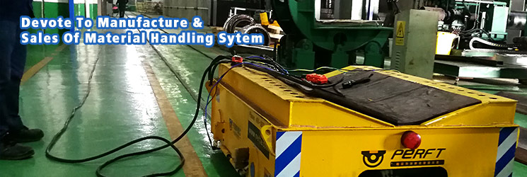 Electric Coil Rail Transfer Car for Industrial use Aluminum Motorized Coil Transfer Cart