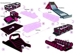 Wholesale Fire Proof Inflatable Obstacle Challenges For Playground , Amusement Park from china suppliers