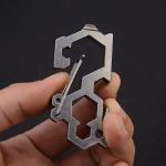 Outdoor Titanium Camping Parts Hiking Gear Multi Function Climbing Buckle