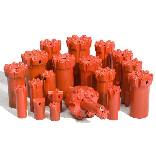 Tungsten Carbide Rock Drill Bit , Ballistic Standard Thread Button Bit