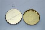 electroplating gold metal lids with customized brand logo for candle holder