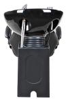 Black Fiberglass Hair Salon Shampoo Chairs With Stainless Steel Tap And Drain