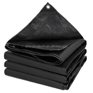 Wholesale Woven Black Tarpaulin Rolls 80gsm-200gsm Your Go-To Choice for Outdoor Protection from china suppliers