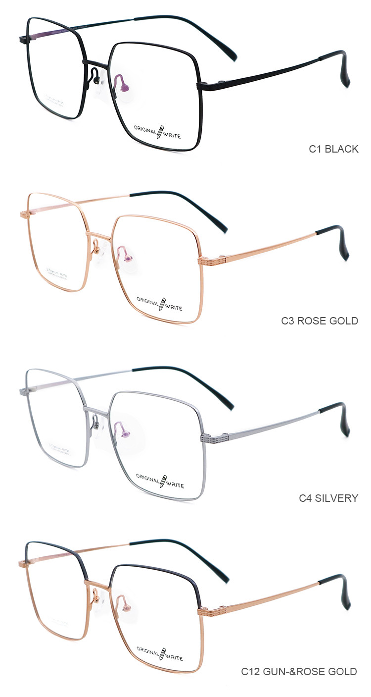 Spectacle Designer Square Ultralight B Titanium Glasses Frame 66195