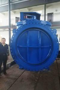 Wholesale AWWA DN2000 SS304 Blue Pneumatic Plug Valve , Worm Gear Electric Plug Valve Mechanic Joint Connection from china suppliers