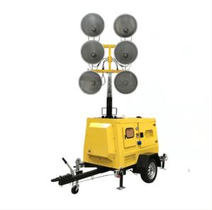 Wholesale Hydraulic Lifting Mobile Light Tower , IP54 6*1000W Metal Halide Lamp from china suppliers