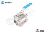 Three Piece Full Port Ball Valve Stainless Steel 316 Made Threaded Type