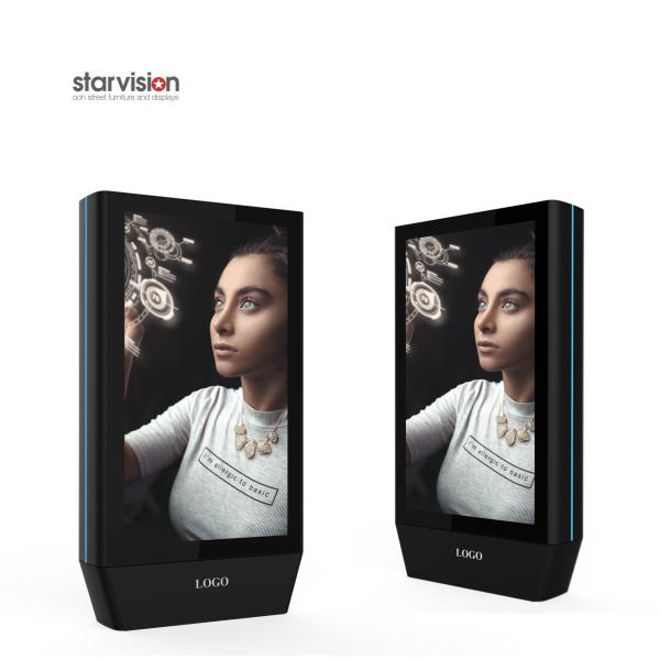 IP56 design Floor Standing Lcd Advertising Display Digital Information Kiosk