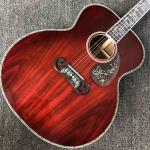 Custom AAAA All Solid KOA Wood 43 Inch Design Jumbo Body Acoustic Guitar Abalone