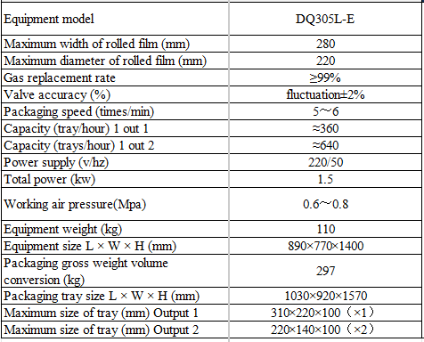 Factory Direct Sell Commercial Automatic Modified Atmosphere Vertical Sealer Plastic Customized Tray DQ305L-E Tray Sealer