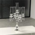 5 Arms tabletop crystal candelabra Small Candelabra Centerpieces