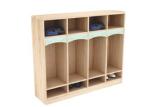 good quality school bag shelf wooden shoes rack for children use