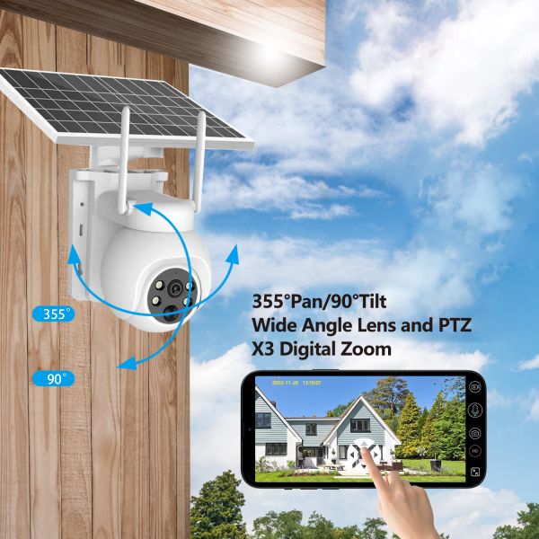 PIR Human Tracking Outdoor 1080P Solar Camera IP65 Waterproof High Definition