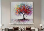 Abstract Colorful Modern Art Oil Painting Hand Painted Tree Painting For Living