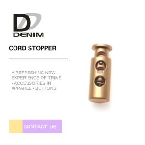 Wholesale Fancy Gold Down Jacket Buttons Bungee Cord Stopper Good Wear Resistance from china suppliers