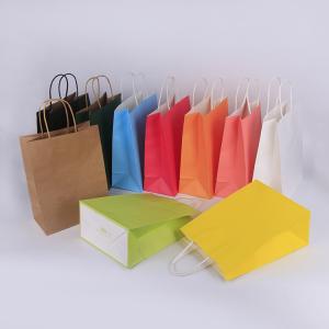 Wholesale Industrial Gift Craft Custom Printed Shopping Paper Bags with Cotton Rope Handle from china suppliers