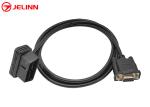 J1962 Right Angle OBD 2 OBD2 16 Pin to RS232 DB9 Connector Cable