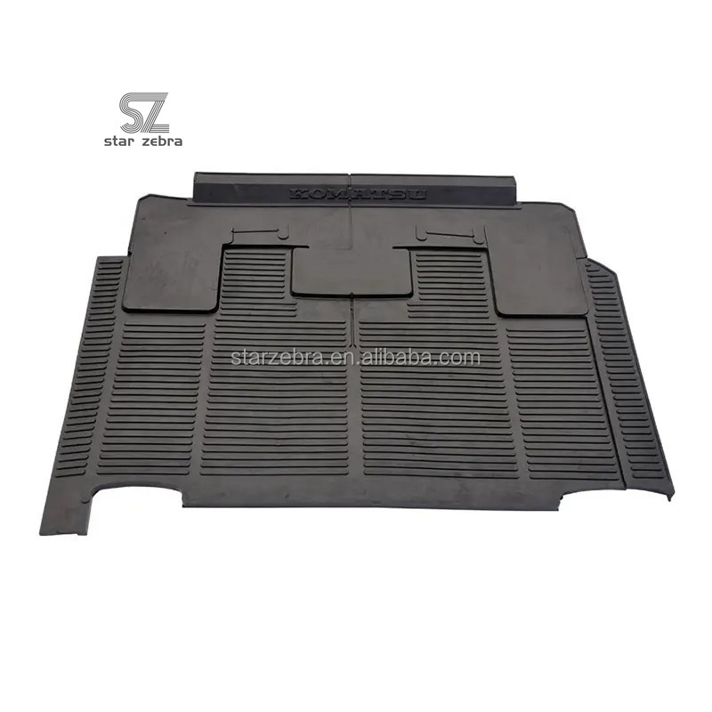 High Guarantee Cabin Rubber Floor Mat for PC60-7 PC200-5 PC200-6 PC200-7 PC200-8 Excavator Construction Works